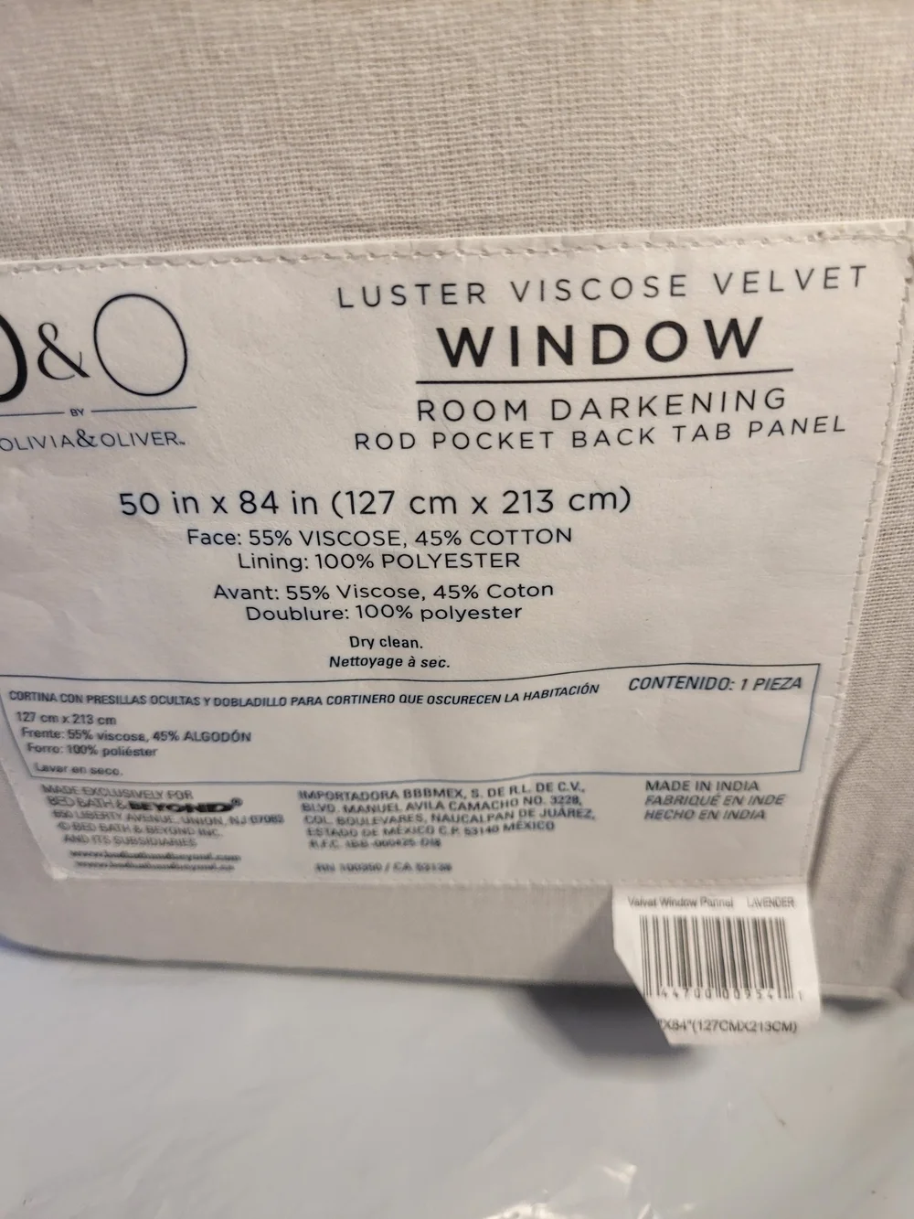Olivia & Oliver viscous velvet curtains 84